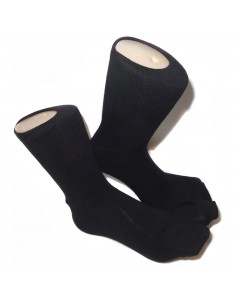 Short crew Tabi socks Size 43 to 46 - Solid black color. Split toes flip flop socks 2