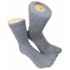 Short crew Tabi socks Size 43 to 46 - Solid grey color. Split toes flip flop socks