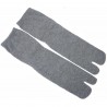 Short crew Tabi socks Size 39 to 43 - Solid grey color. Split toes flip flop socks