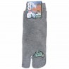 Sneaker Tabi socks Size 43 to 46 - Solid grey color. Split toes flip flop socks