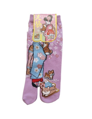 Chaussettes japonaises Tabi - Du 35 au 39  Motifs de Maiko et Shiba