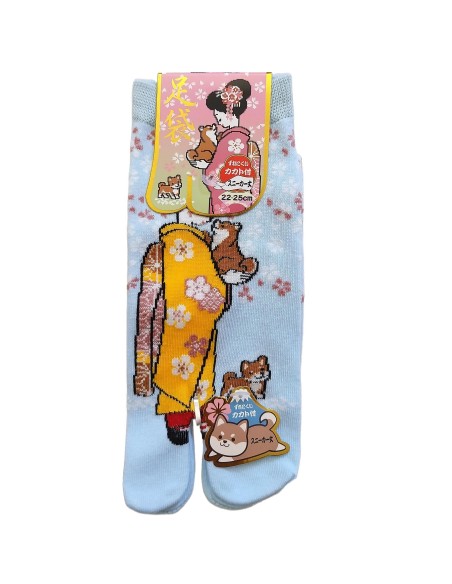 Chaussettes japonaises Tabi - Du 35 au 39  Motifs de Maiko et Shiba