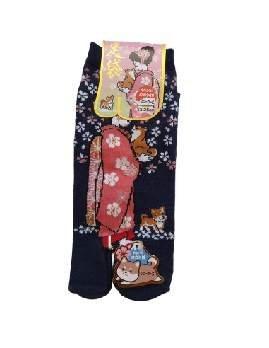 Chaussettes japonaises Tabi - Du 35 au 39  Motifs de Maiko et Shiba