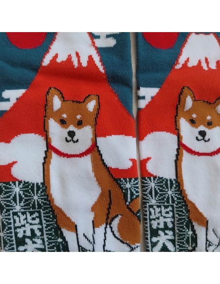Chaussettes tabi - Pointure 39 à 43 - Motifs de Fuji et Shiba