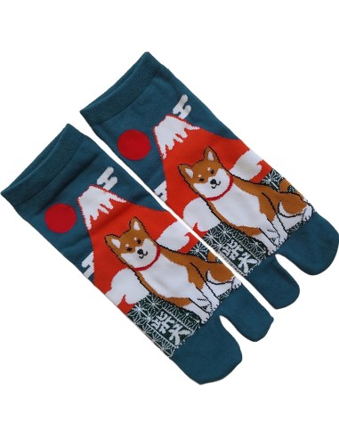 Chaussettes tabi - Pointure 39 à 43 - Motifs de Fuji et Shiba