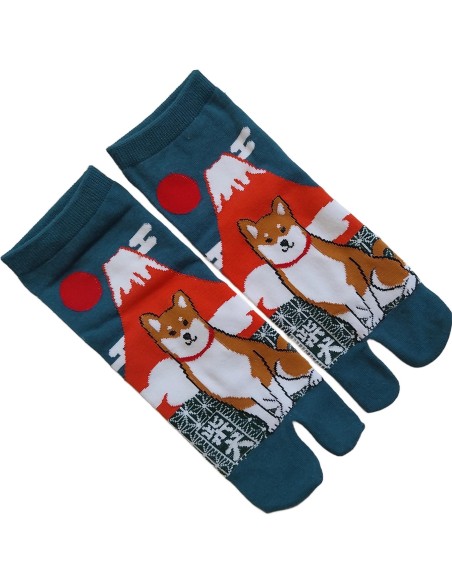 Chaussettes tabi - Pointure 39 à 43 - Motifs de Fuji et Shiba
